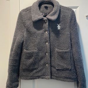 Dutch Bros Windmill Sherpa Button Up EUC